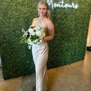 Show me your mumu size medium champagne dress